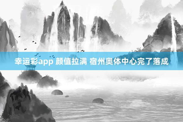 幸运彩app 颜值拉满 宿州奥体中心完了落成